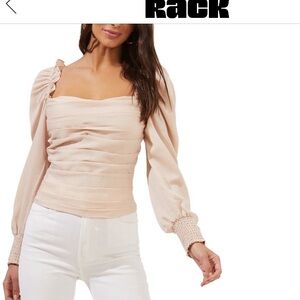 New with tags!! Astra the label. Pink long sleeve top! Size medium!